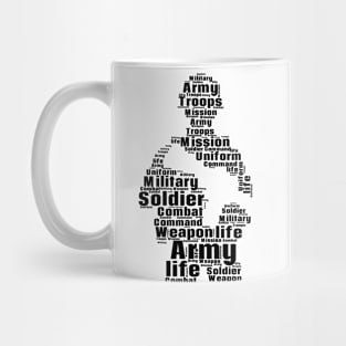 soldier word cloud Mug